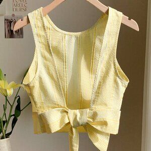 Butter Yellow Backless Top with Tie